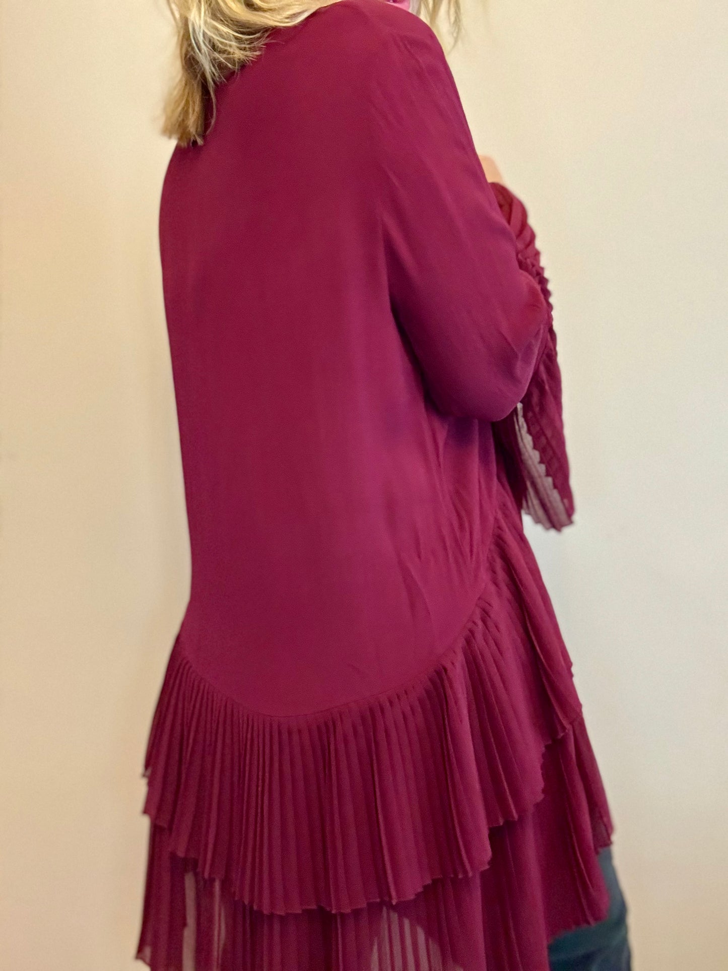 Preloved ‘merlot & pleats’ top