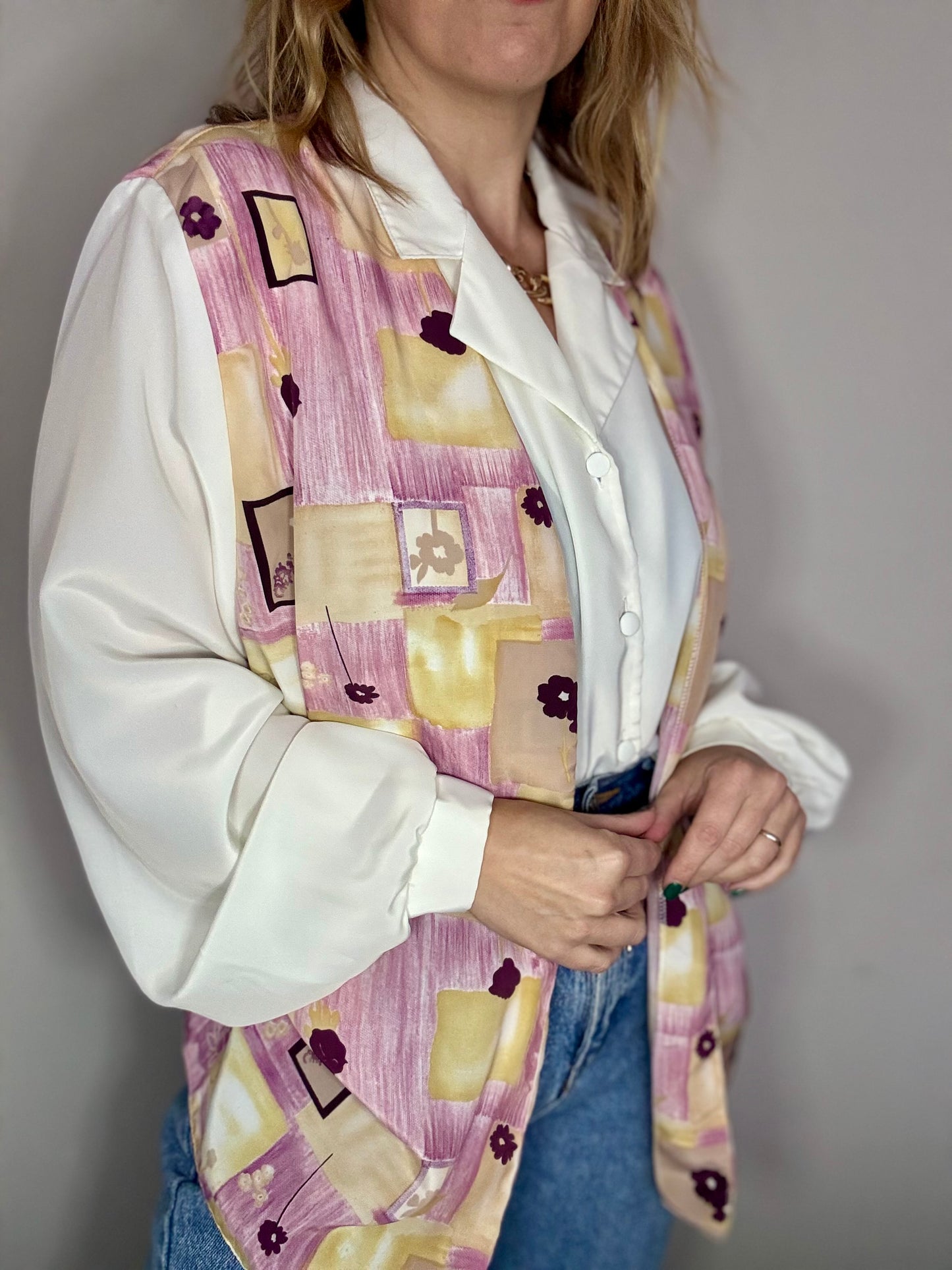 Vintage ‘waistcoat’ blouse