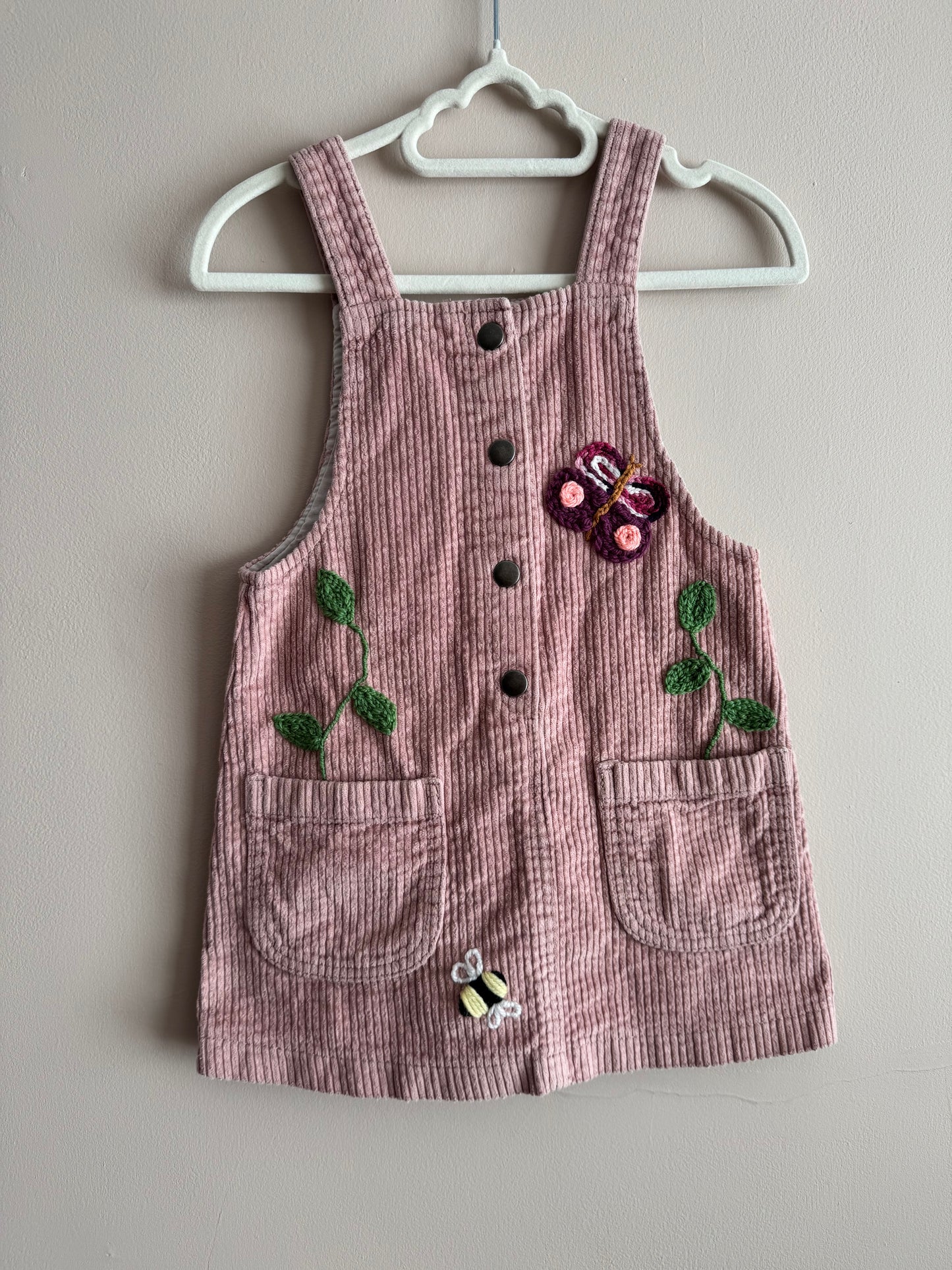 ‘Bee & Butterfly’ dungaree dress