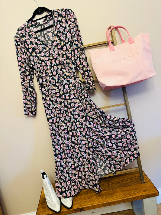 Floral wrap dress