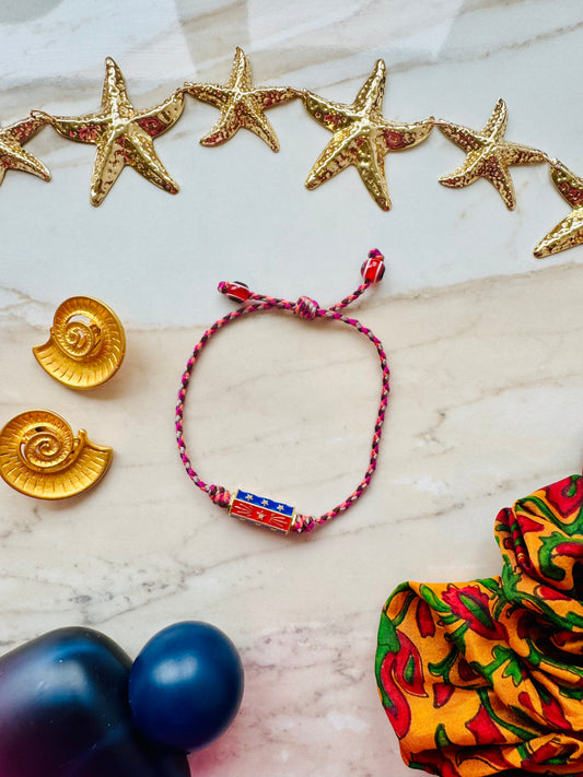 Braided bar bracelet