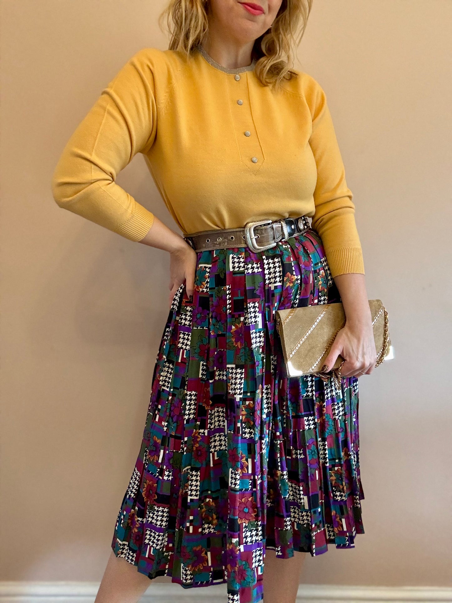 Vintage ‘clash print’ skirt