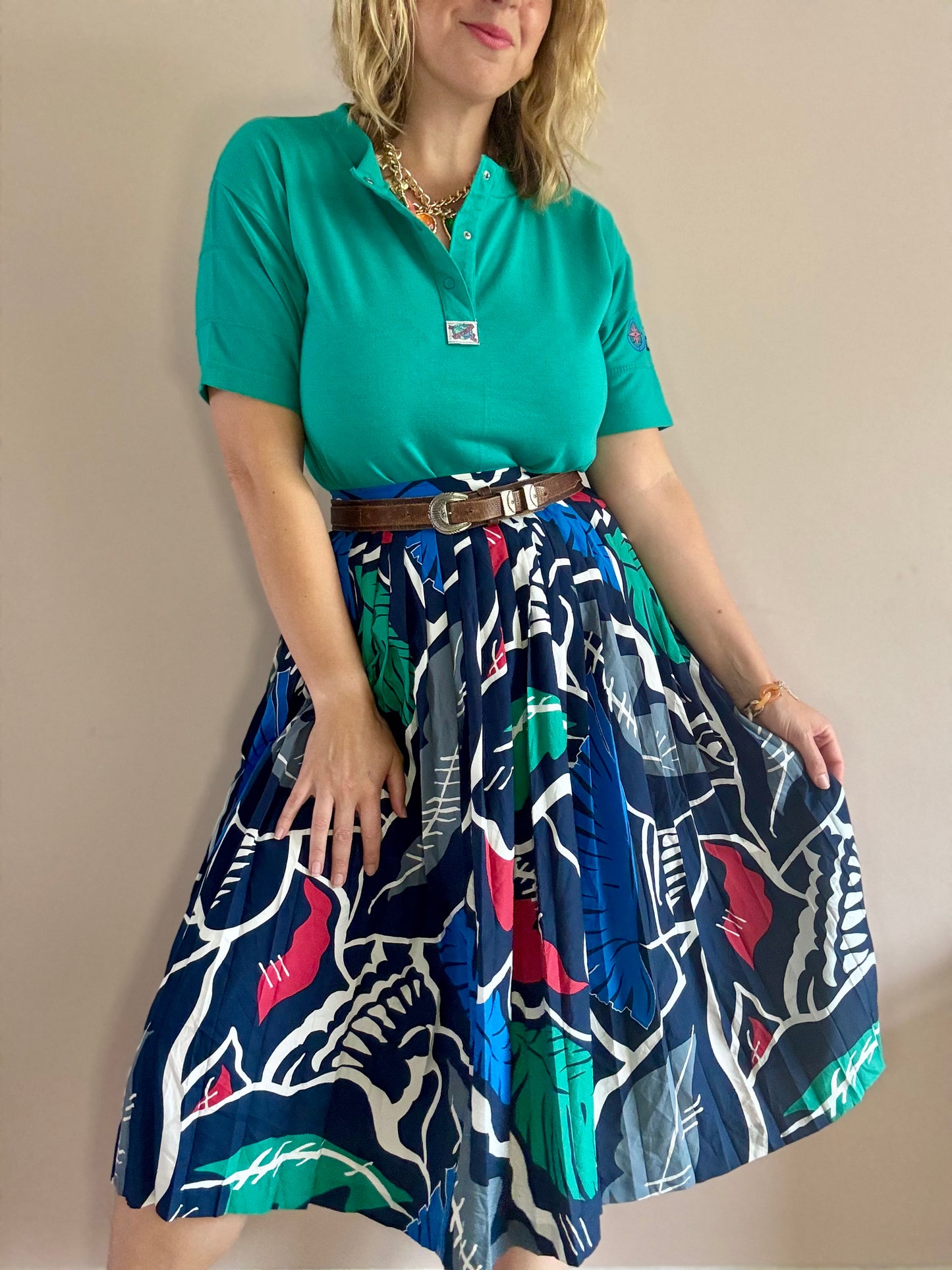 Vintage ‘abstract leaf’ skirt