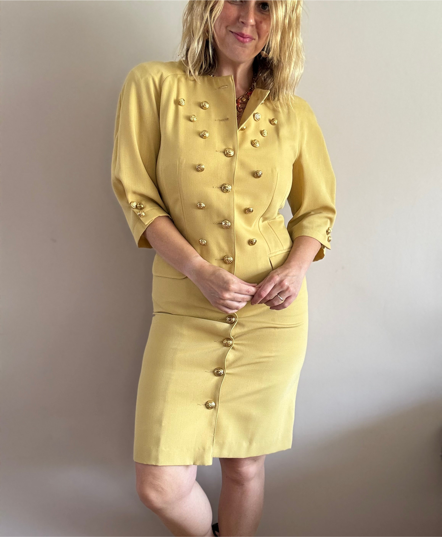 Vintage 1980s button dress