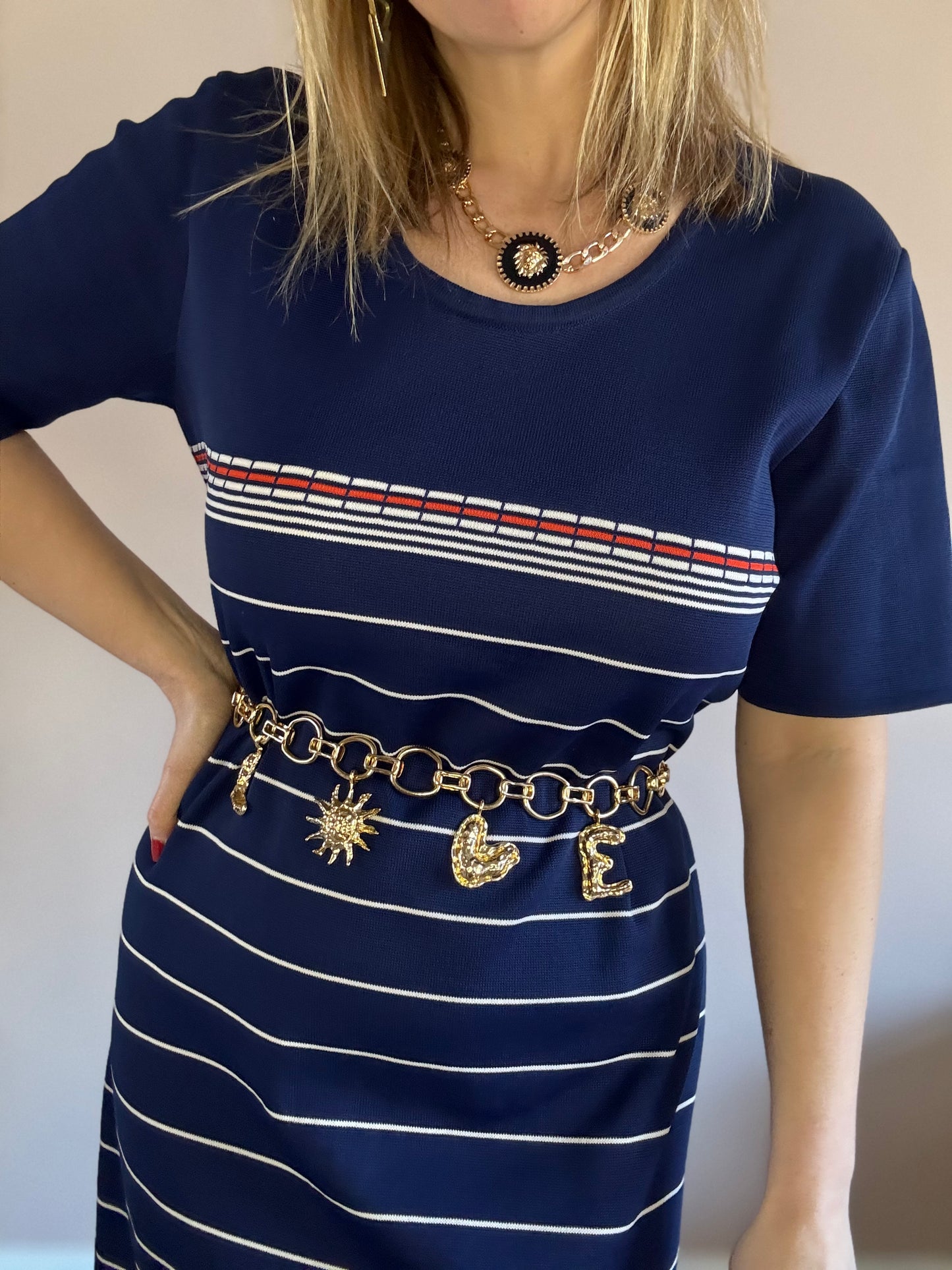 Vintage 1970s fine knit dress