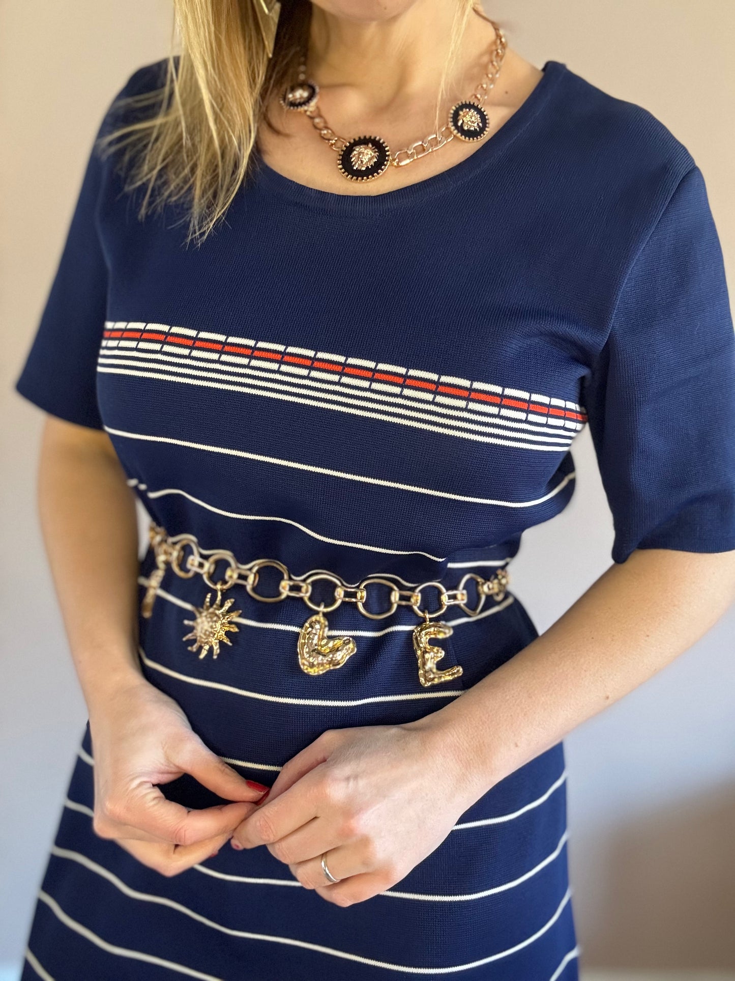 Vintage 1970s fine knit dress