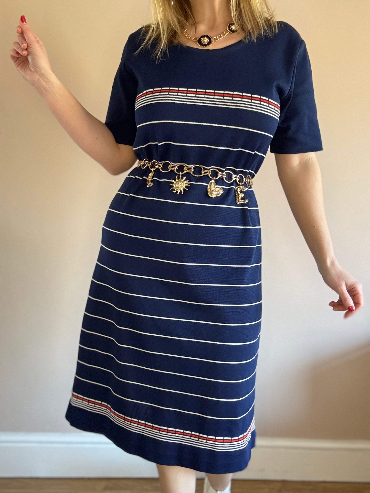 Vintage 1970s fine knit dress
